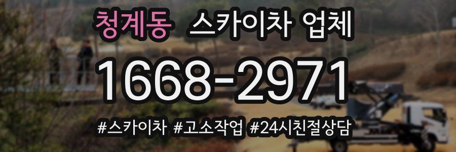 청계동 스카이차 업체