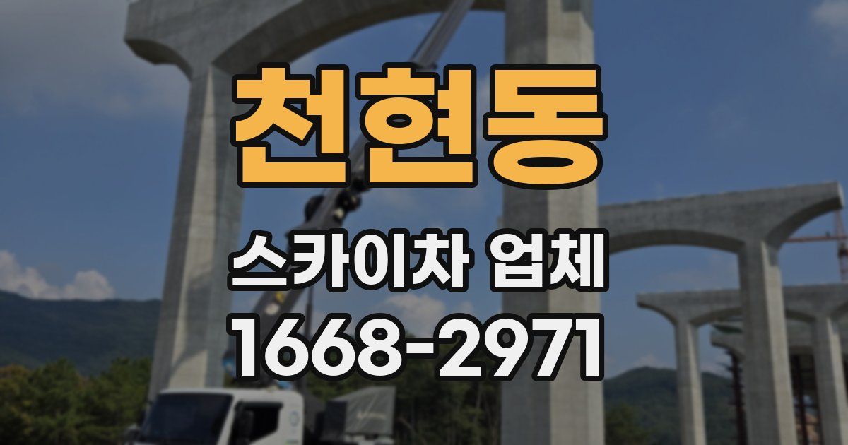 천현동 스카이차 업체