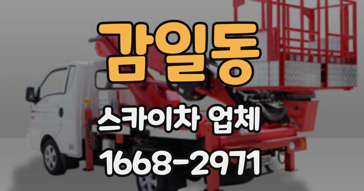 감일동 스카이차 업체