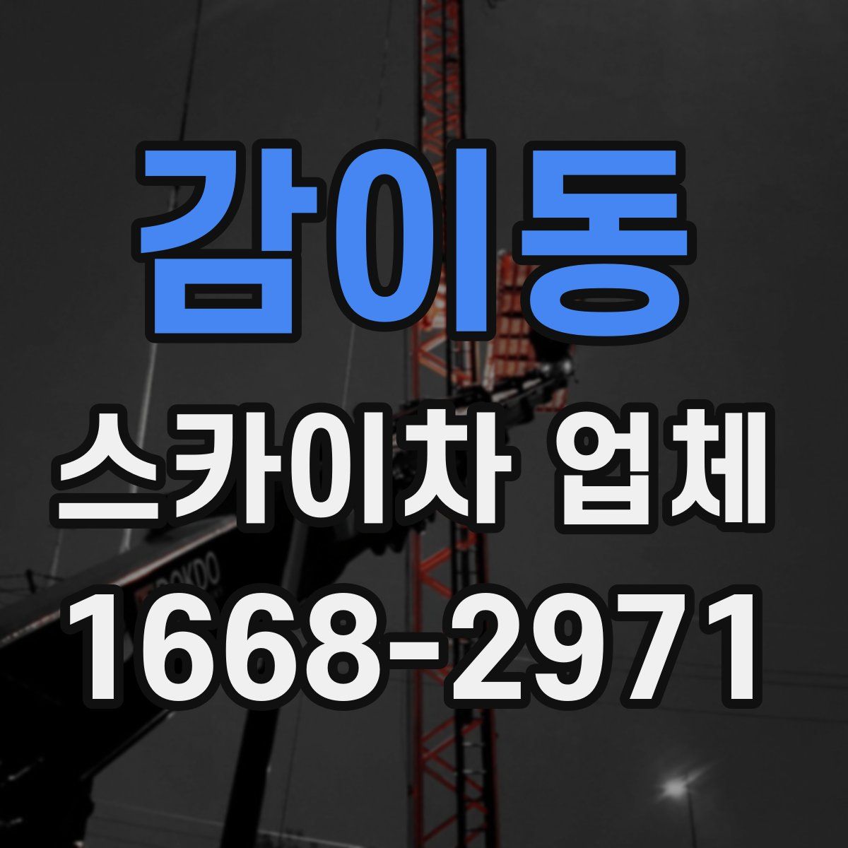 감이동 스카이차 업체