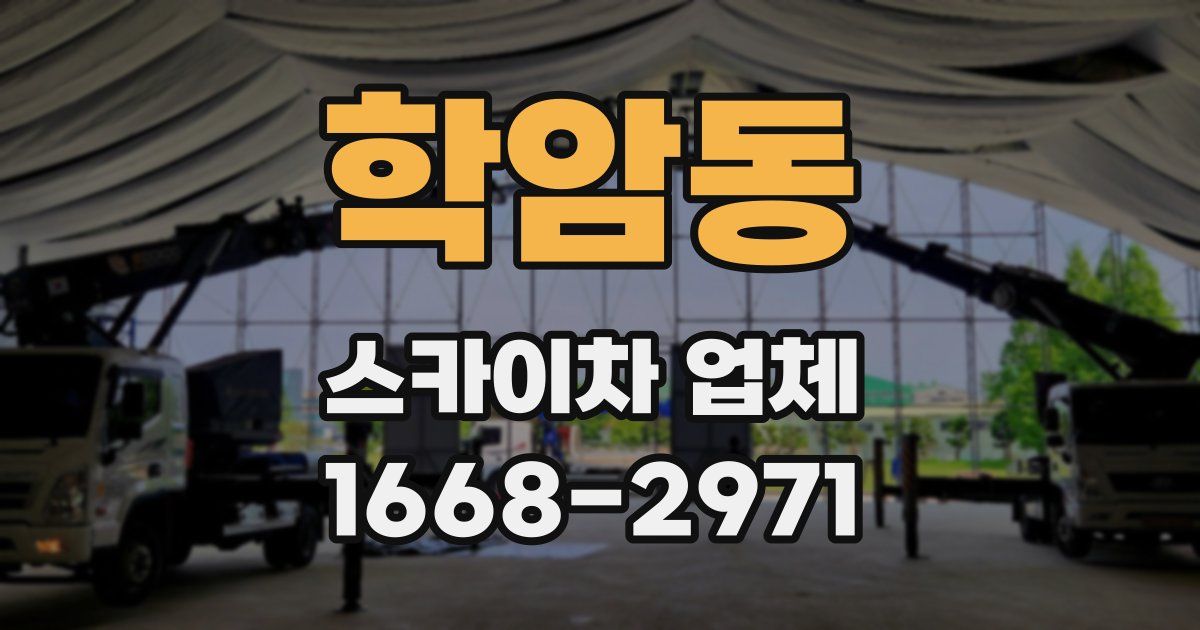 학암동 스카이차 업체