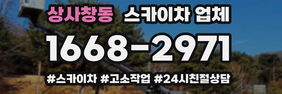 상사창동 스카이차 업체