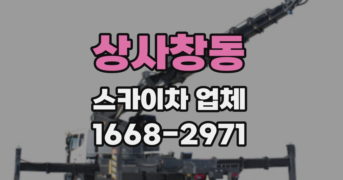 상사창동 스카이차 업체