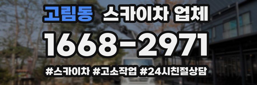 고림동 스카이차 업체