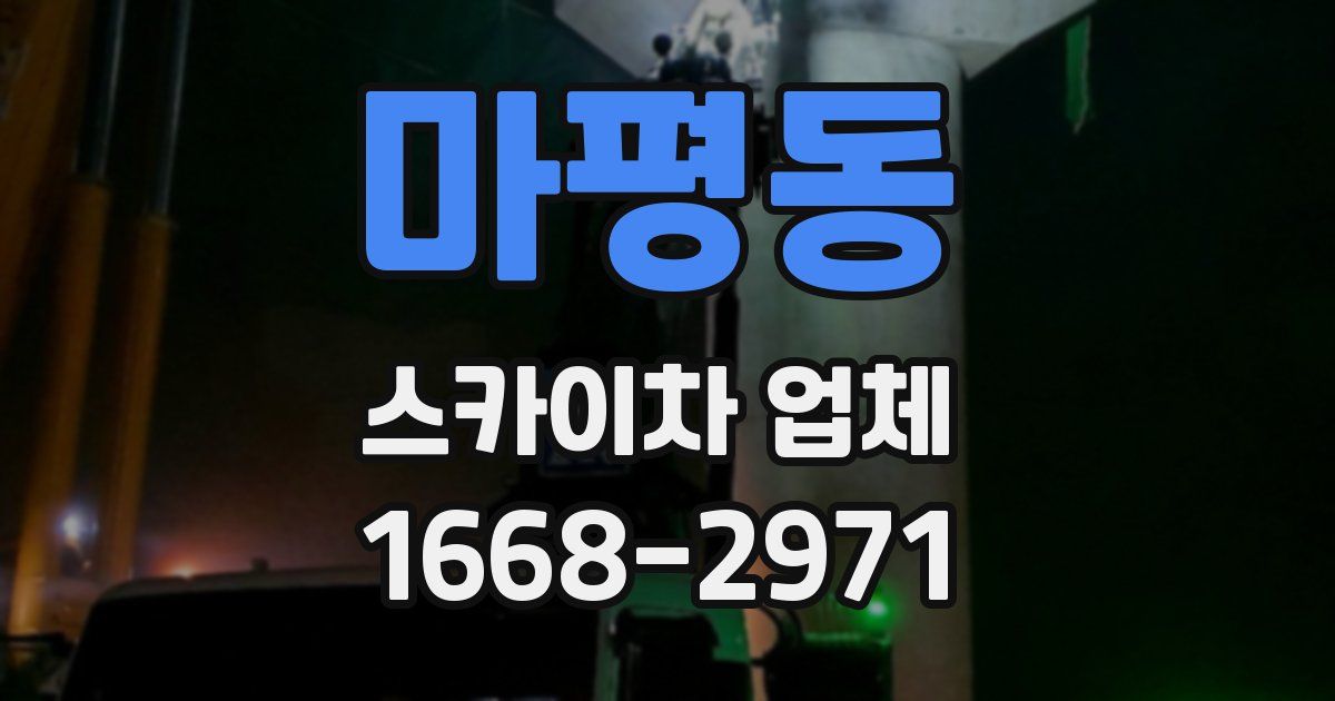 마평동 스카이차 업체