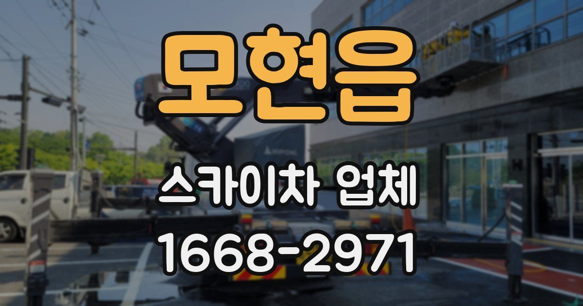 모현읍 스카이차 업체
