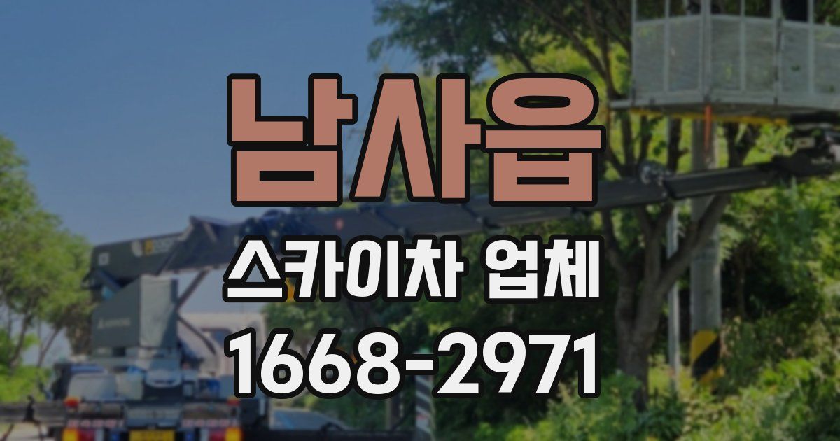 남사읍 스카이차 업체