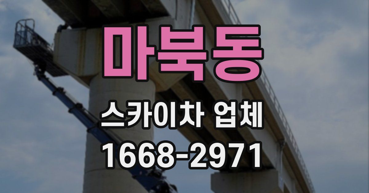 마북동 스카이차 업체