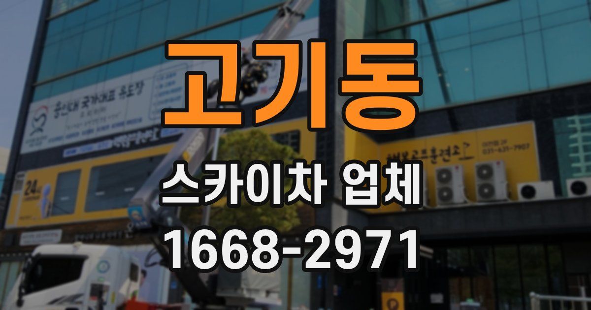 고기동 스카이차 업체