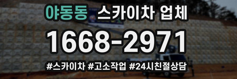 야동동 스카이차 업체