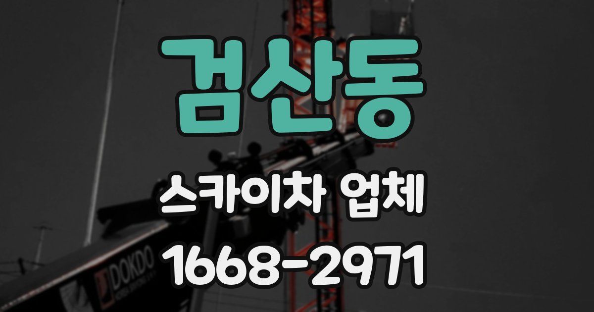 검산동 스카이차 업체