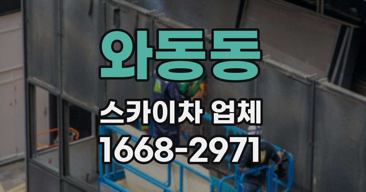 와동동 스카이차 업체