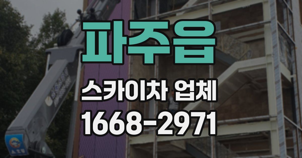 파주읍 스카이차 업체