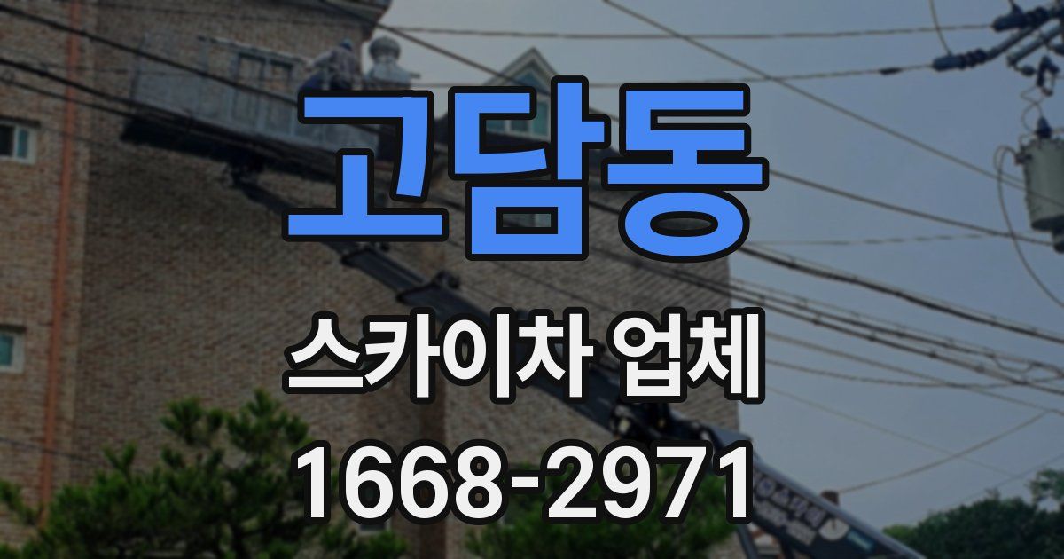 고담동 스카이차 업체