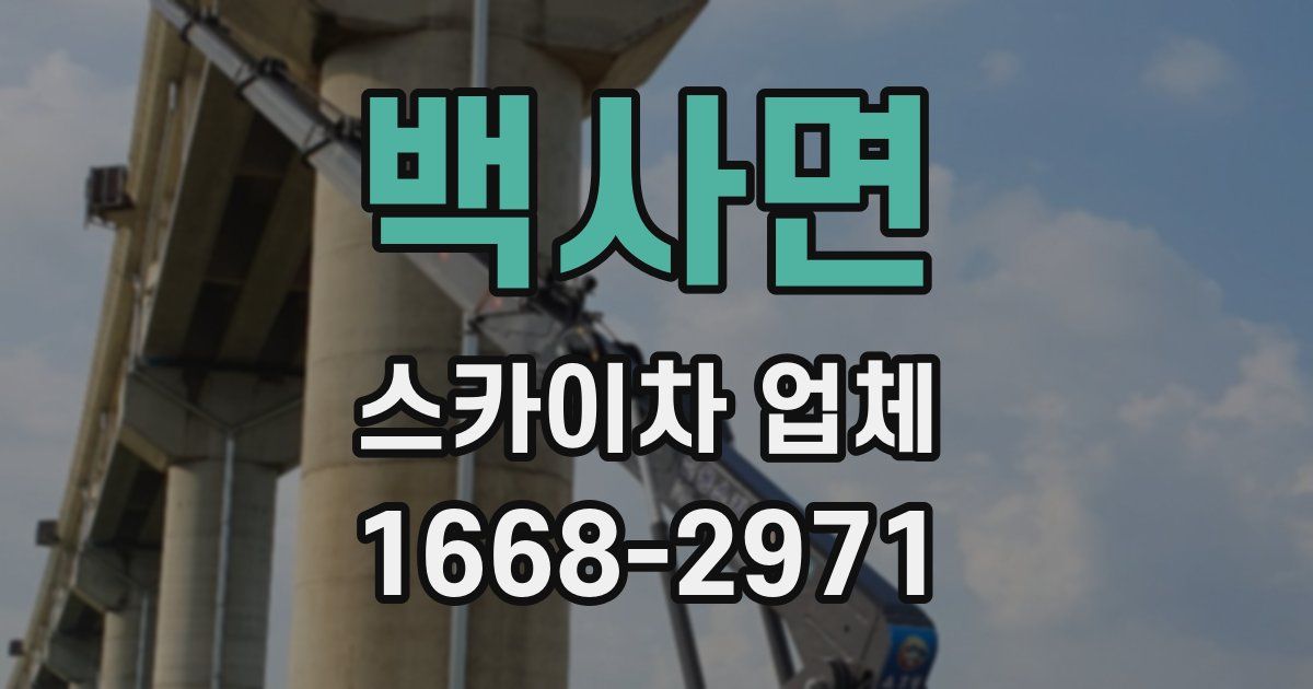 백사면 스카이차 업체