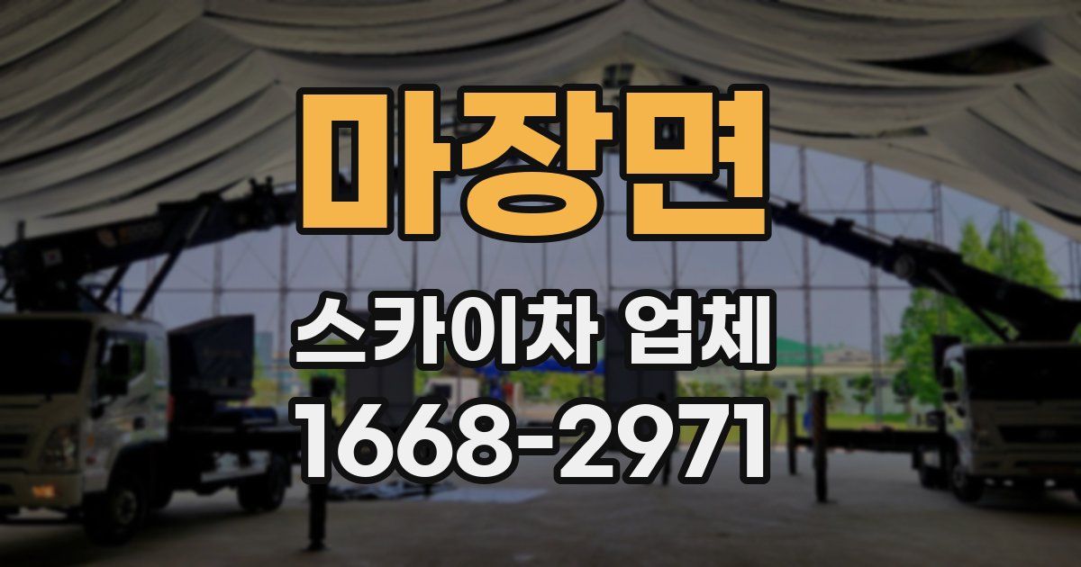 마장면 스카이차 업체