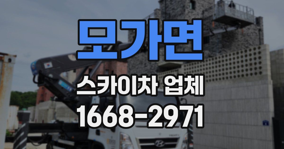 모가면 스카이차 업체