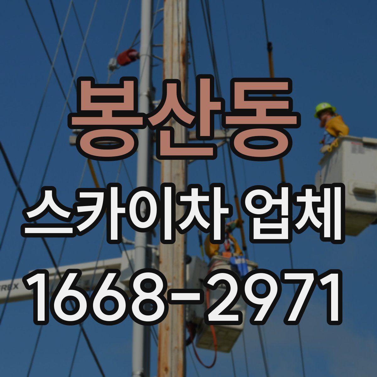 봉산동 스카이차 업체