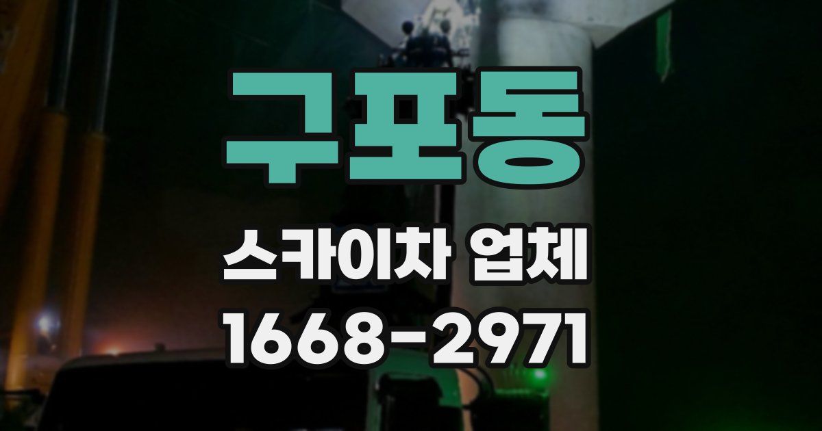 구포동 스카이차 업체