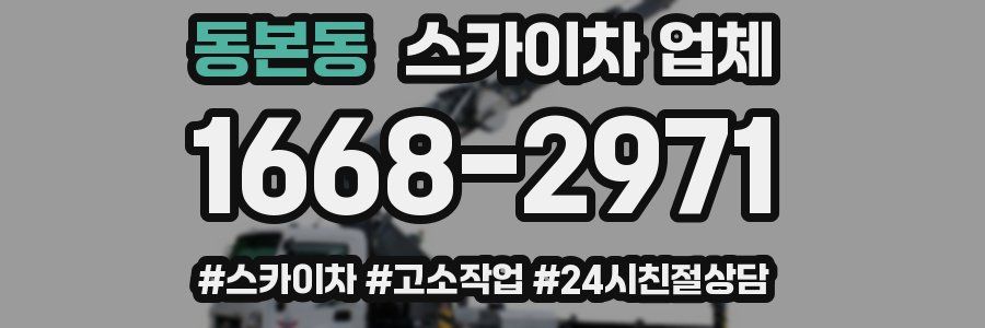 동본동 스카이차 업체
