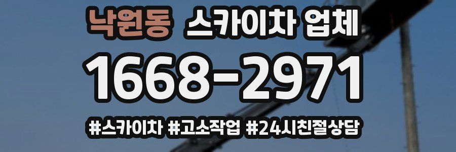 낙원동 스카이차 업체