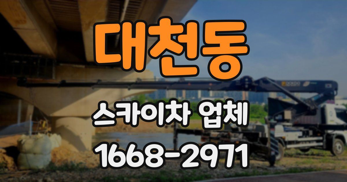 대천동 스카이차 업체