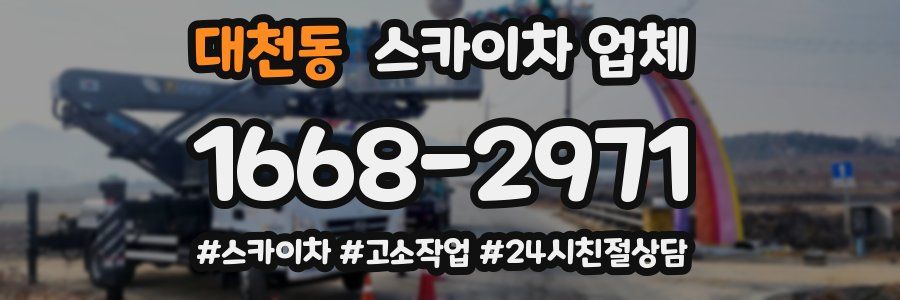 대천동 스카이차 업체