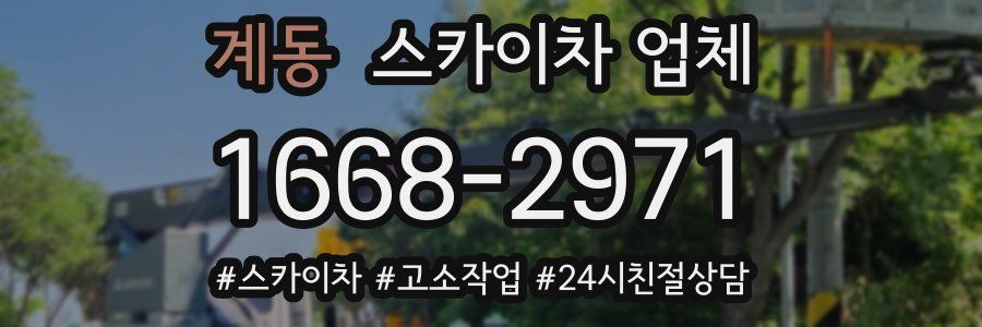 계동 스카이차 업체