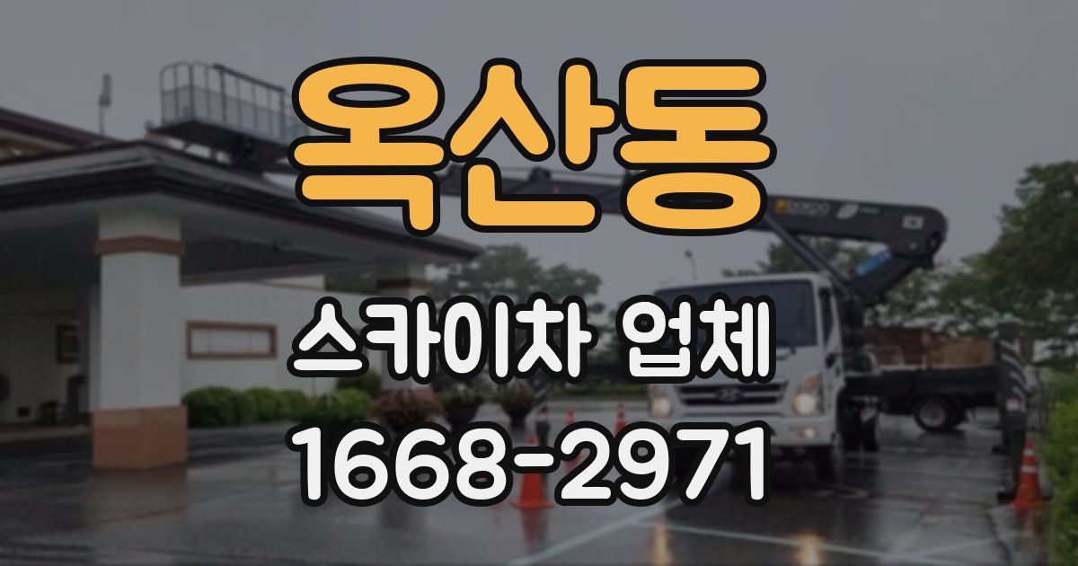 옥산동 스카이차 업체