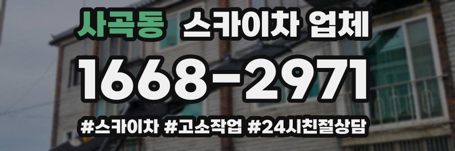 사곡동 스카이차 업체