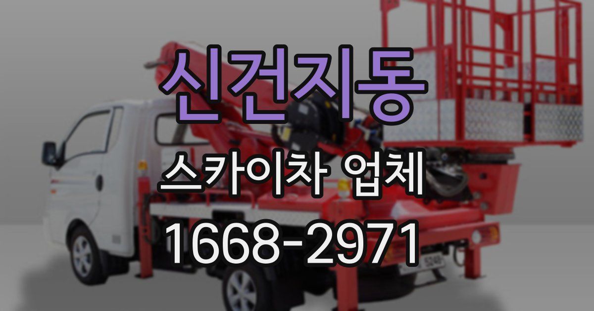 신건지동 스카이차 업체