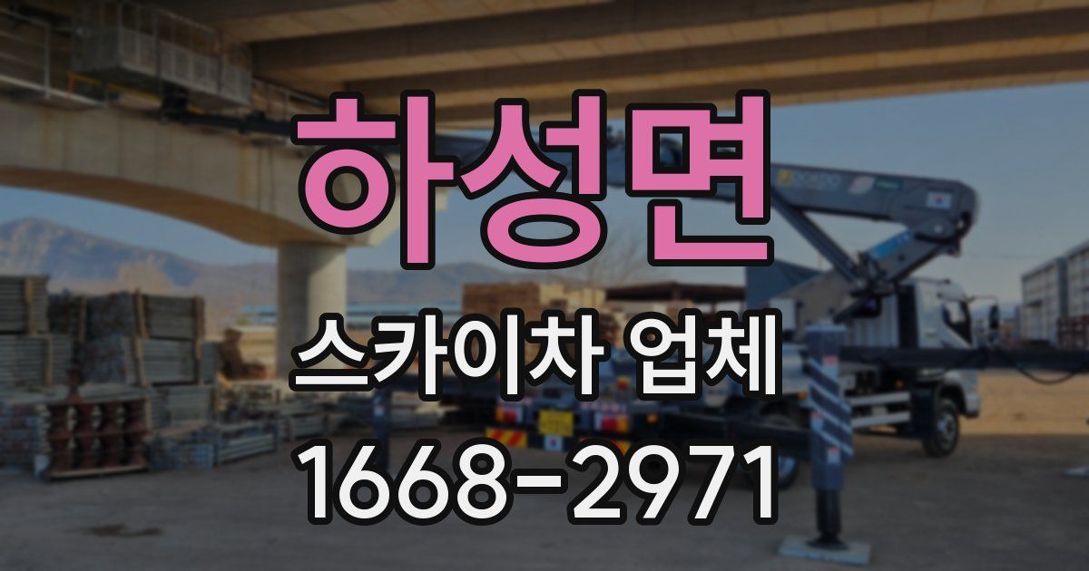 하성면 스카이차 업체