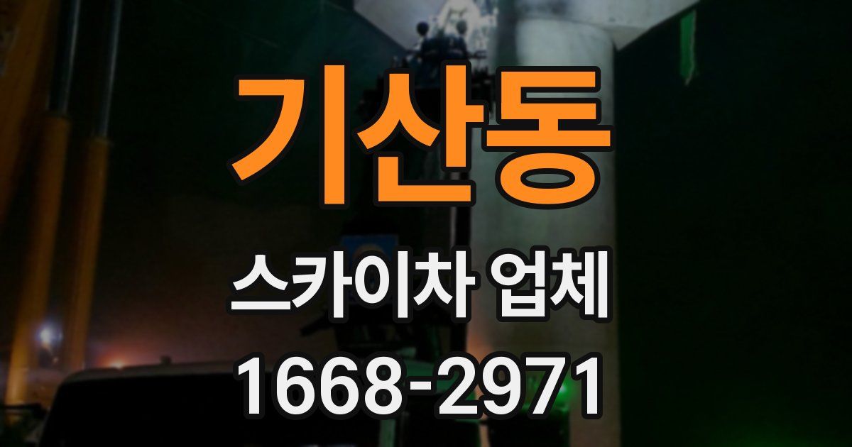 기산동 스카이차 업체