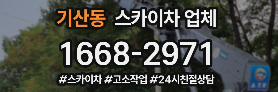 기산동 스카이차 업체