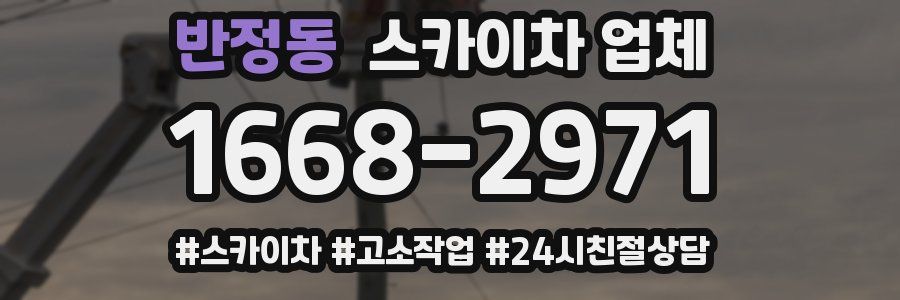 반정동 스카이차 업체