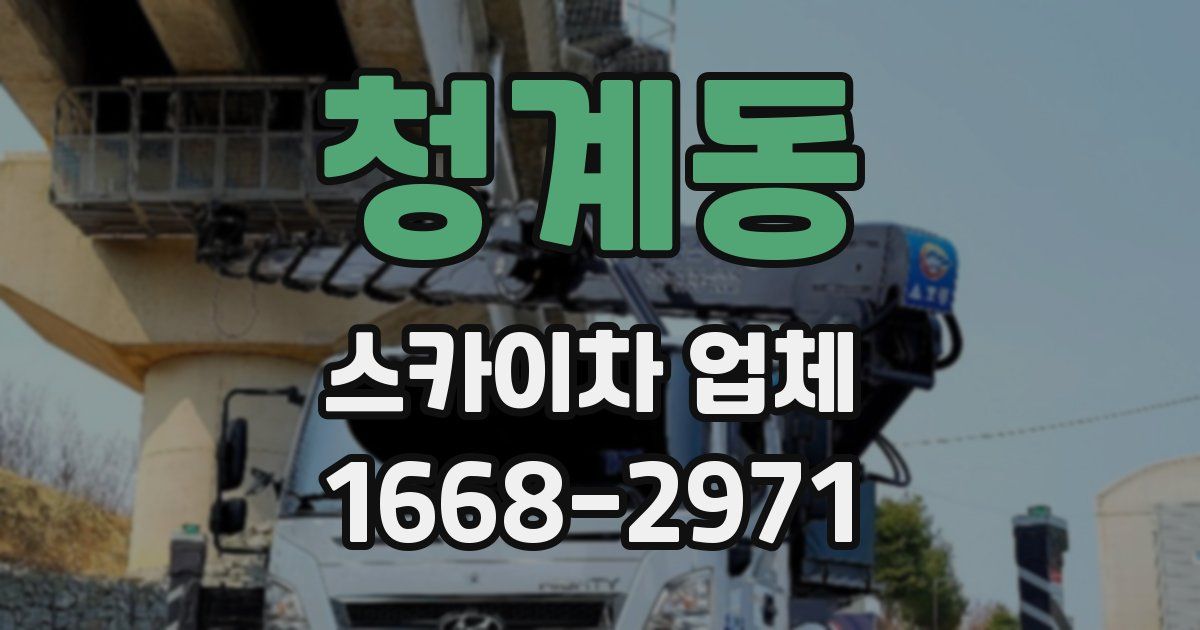 청계동 스카이차 업체
