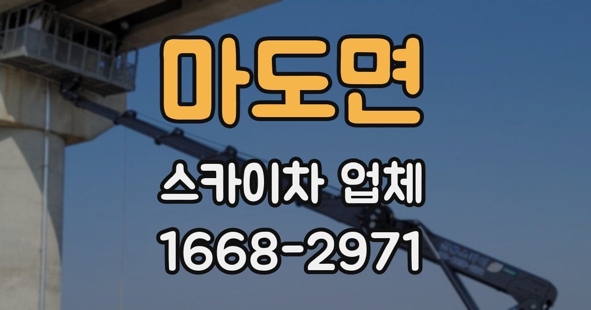 마도면 스카이차 업체