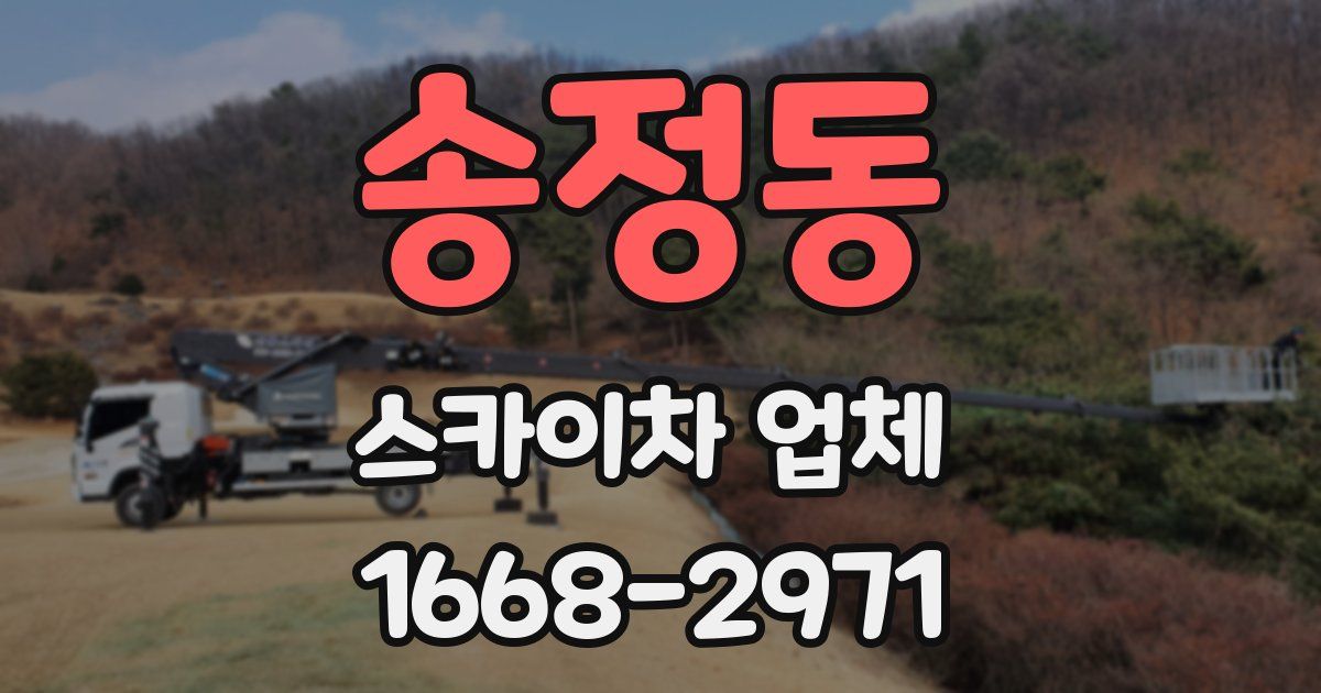 송정동 스카이차 업체