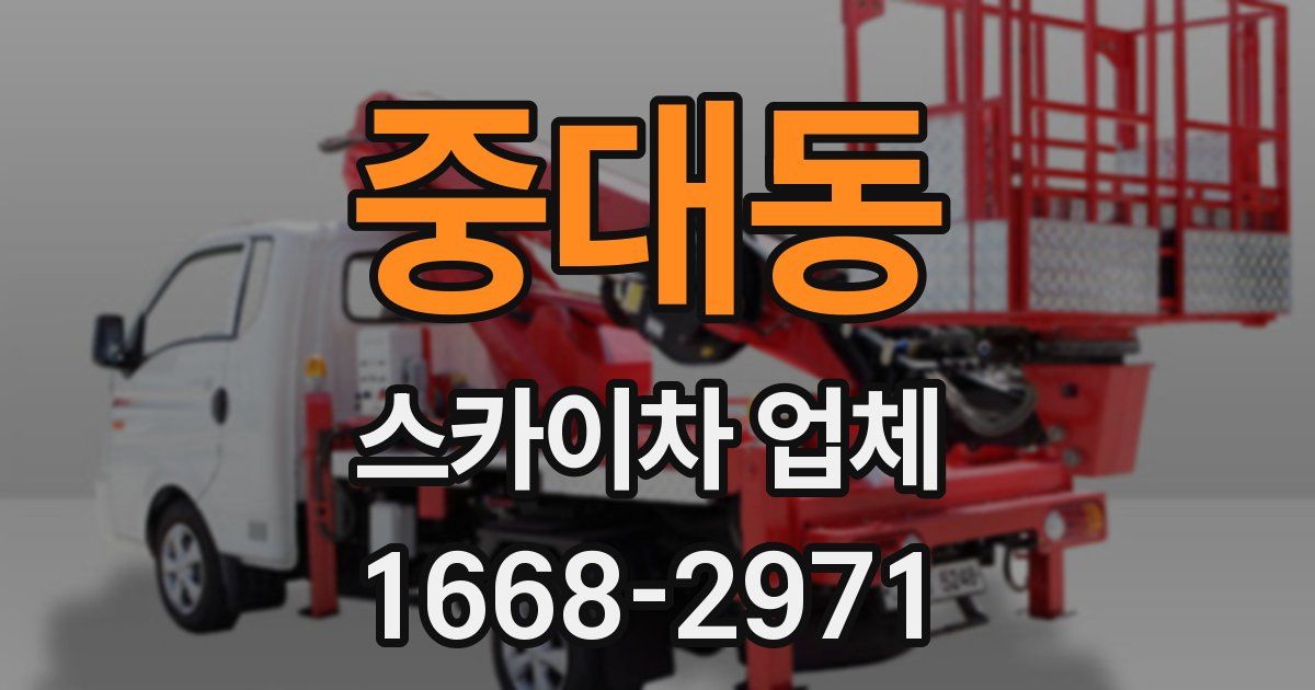 중대동 스카이차 업체
