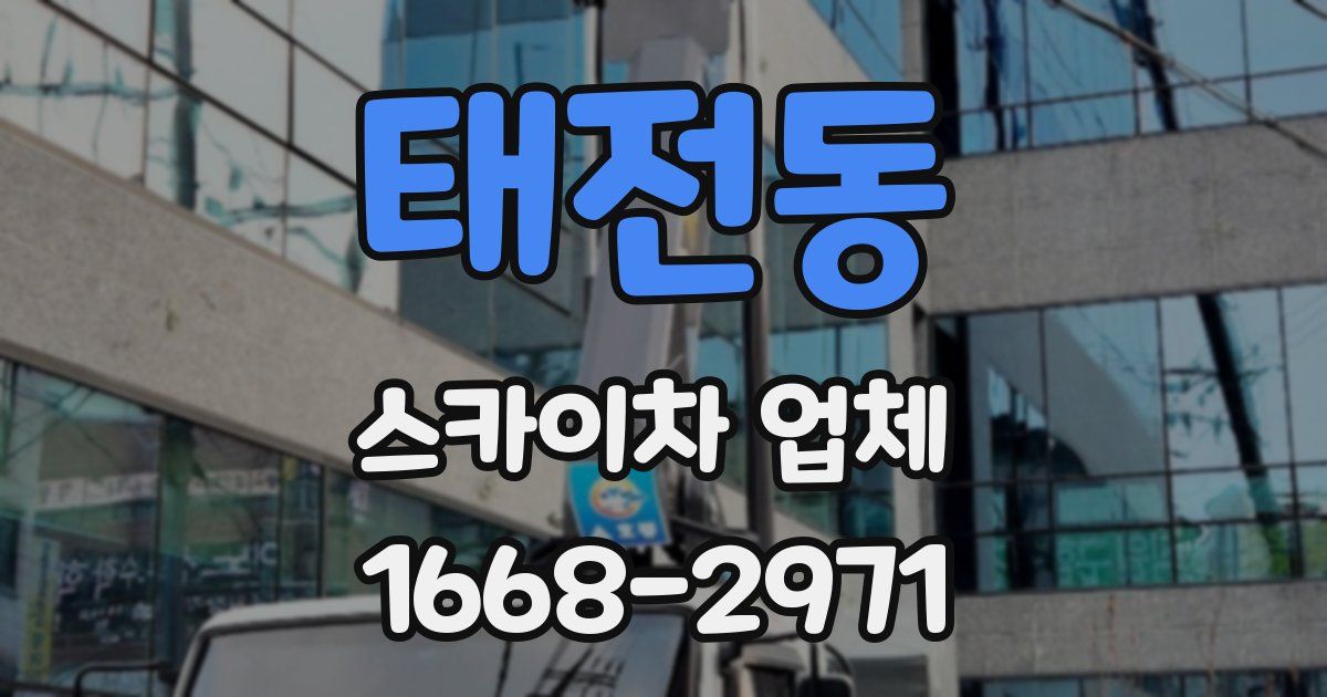 태전동 스카이차 업체