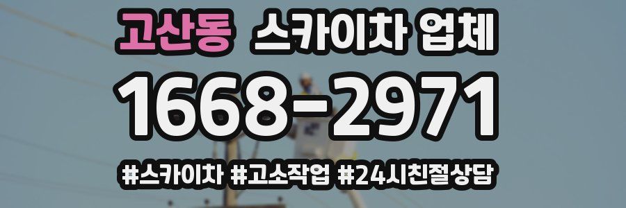 고산동 스카이차 업체