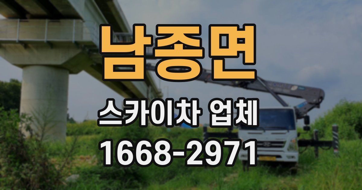 남종면 스카이차 업체