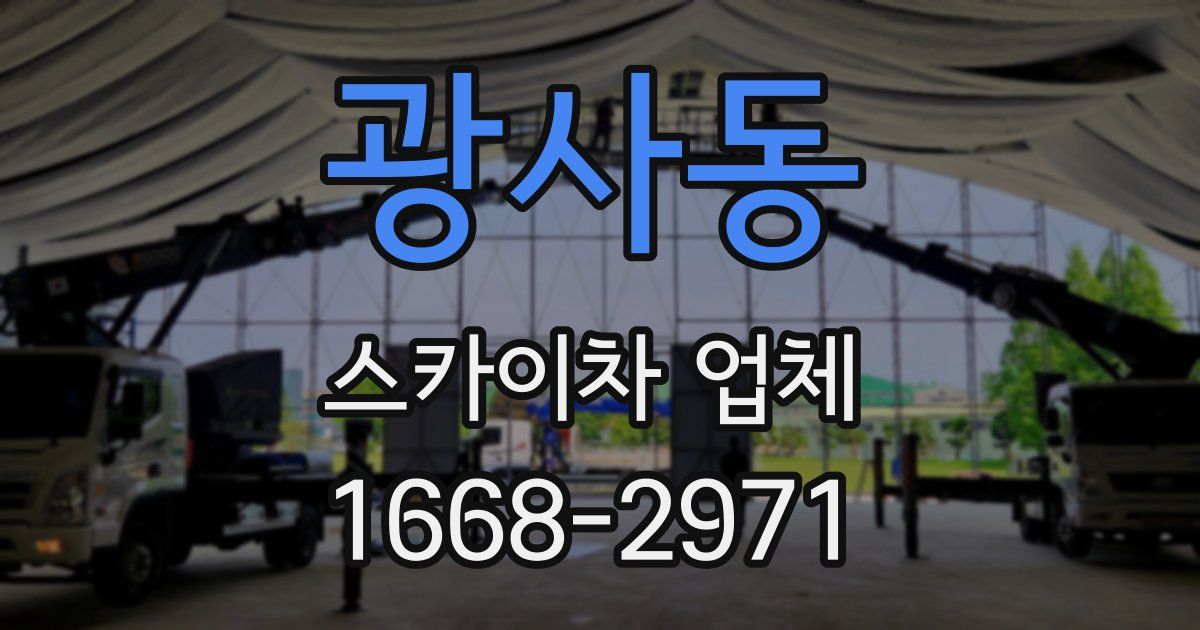 광사동 스카이차 업체