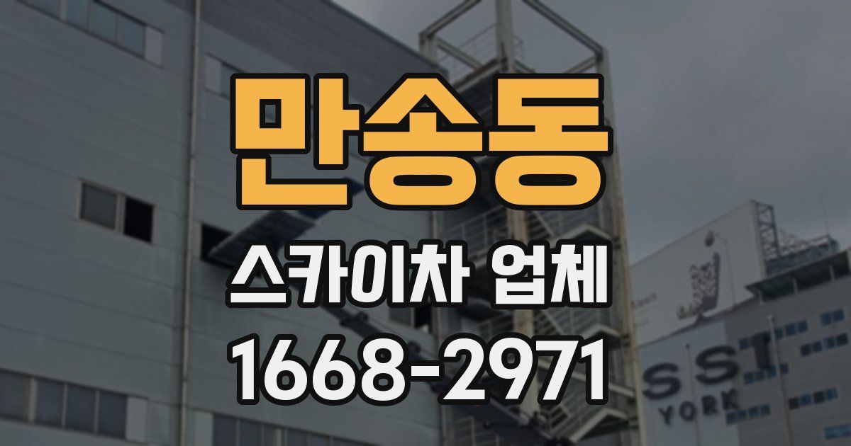 만송동 스카이차 업체