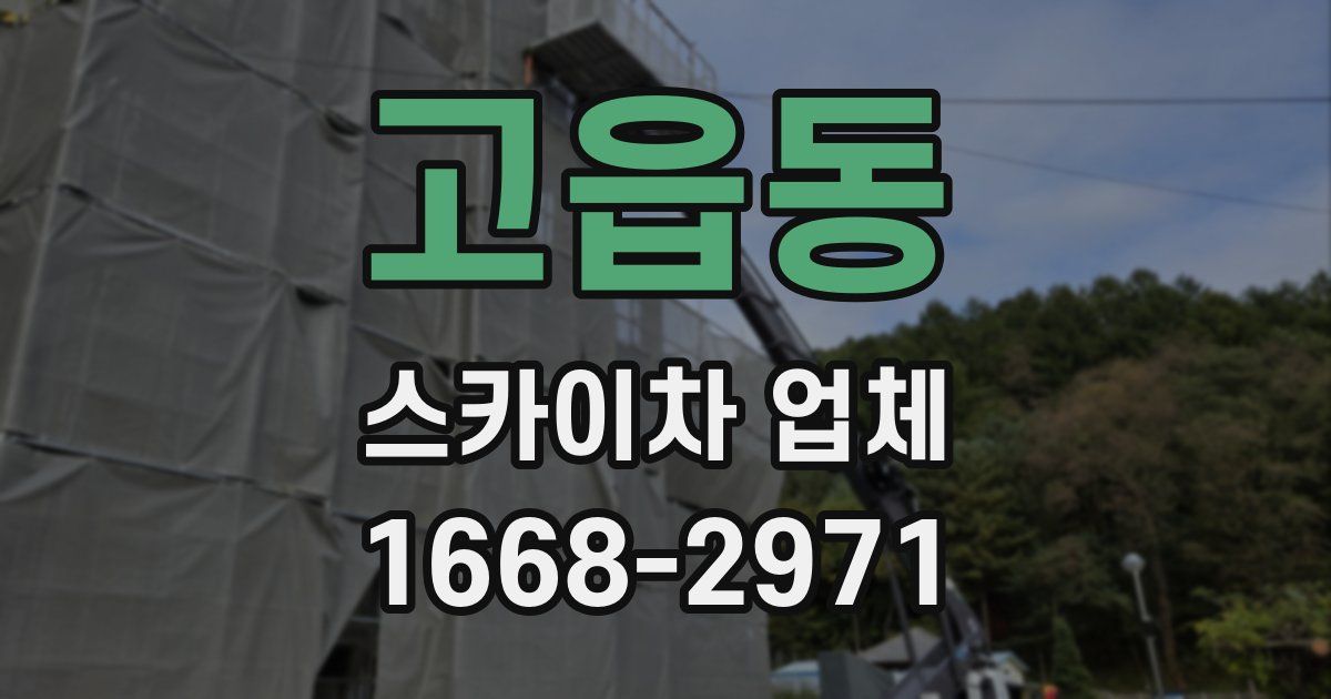 고읍동 스카이차 업체