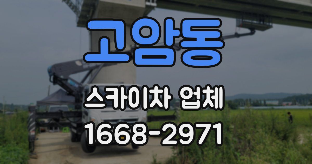 고암동 스카이차 업체