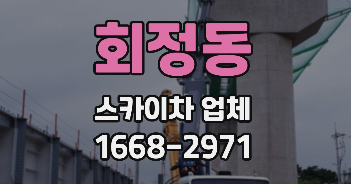 회정동 스카이차 업체
