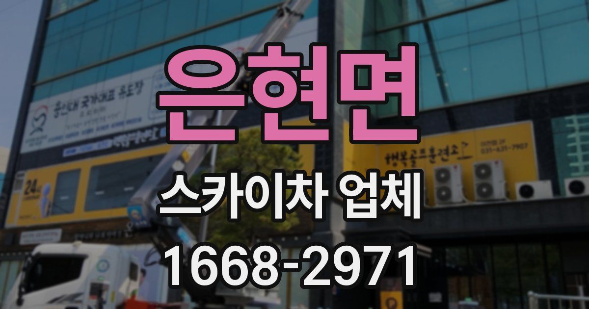 은현면 스카이차 업체