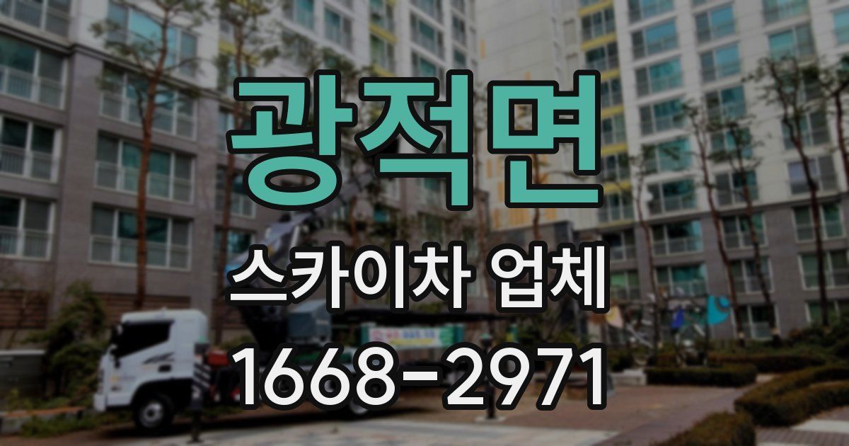 광적면 스카이차 업체