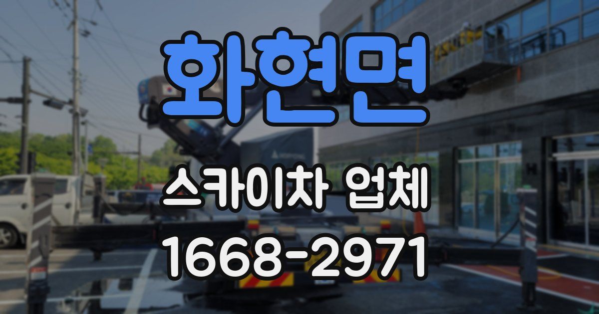 화현면 스카이차 업체